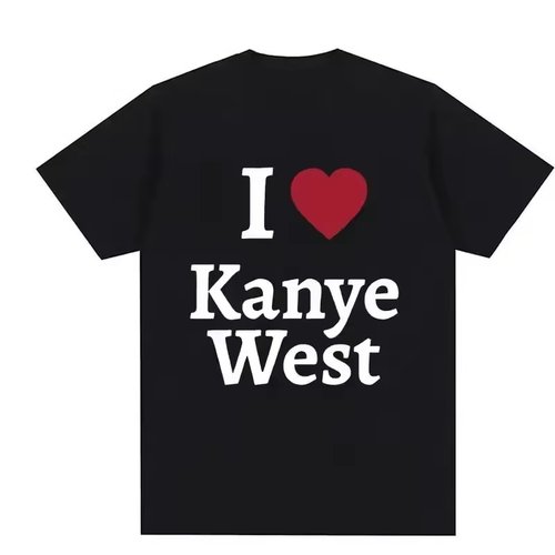 Kanye West 辍学熊侃爷周边潮牌印花短袖T恤男女夏季纯棉个性上衣