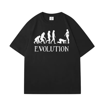 女权进化论EVOLUTION有趣味英文短袖T恤男女夏季纯棉潮小众设计