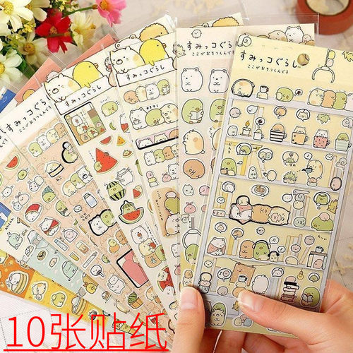 角落生物贴纸手帐素材模板 角落生物贴纸手帐图片下载 小麦优选