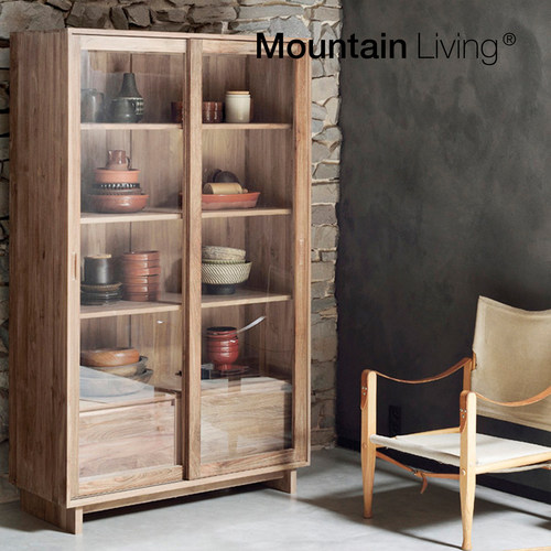 MountainLiving柚木书柜玻璃柜
