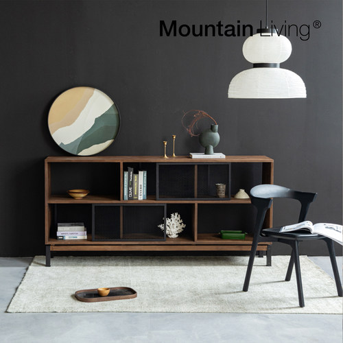 Mountain Living进口柚木家具实木餐边柜靠墙一体储物柜中古窄型 - 封面