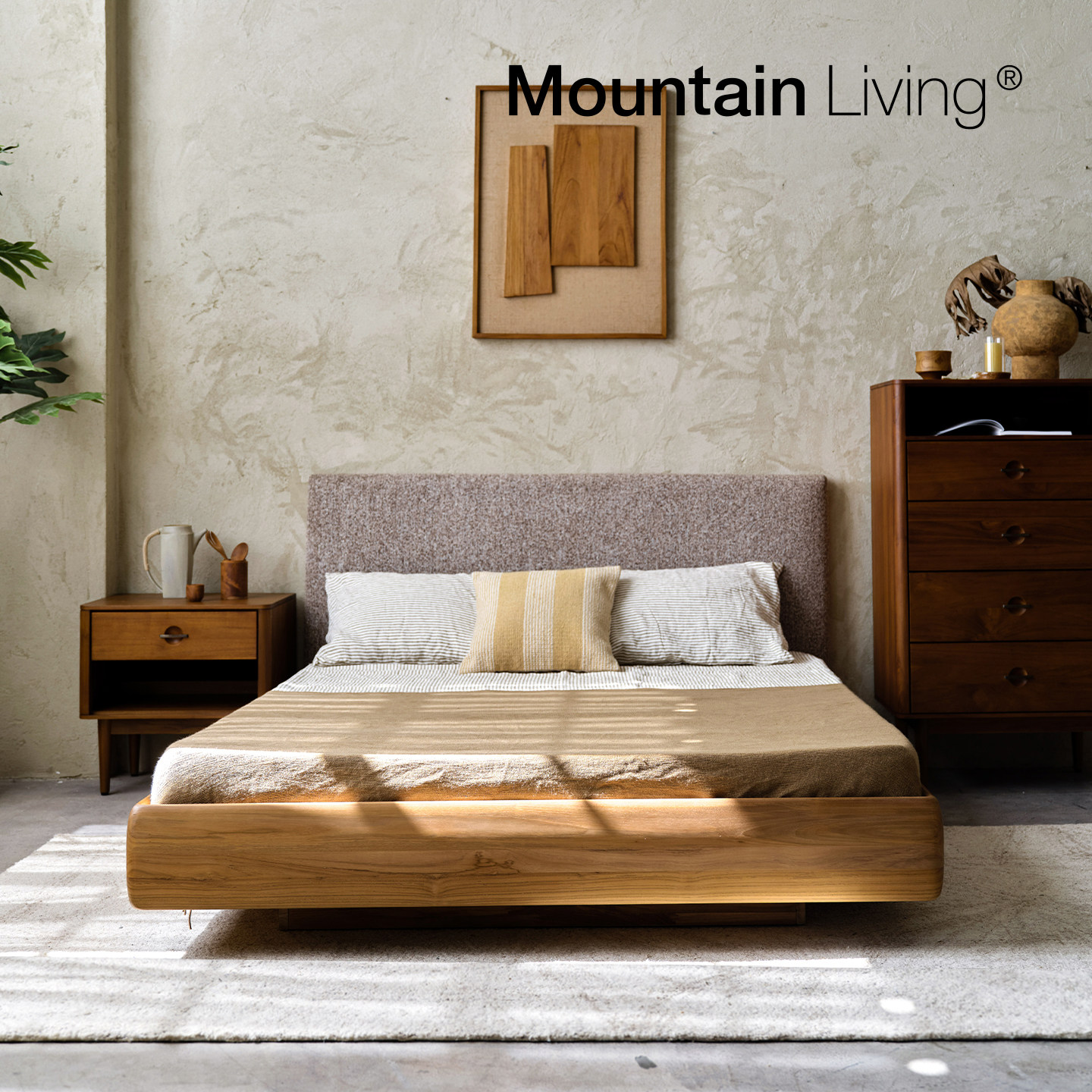 MountainLiving进口柚木实木床图片