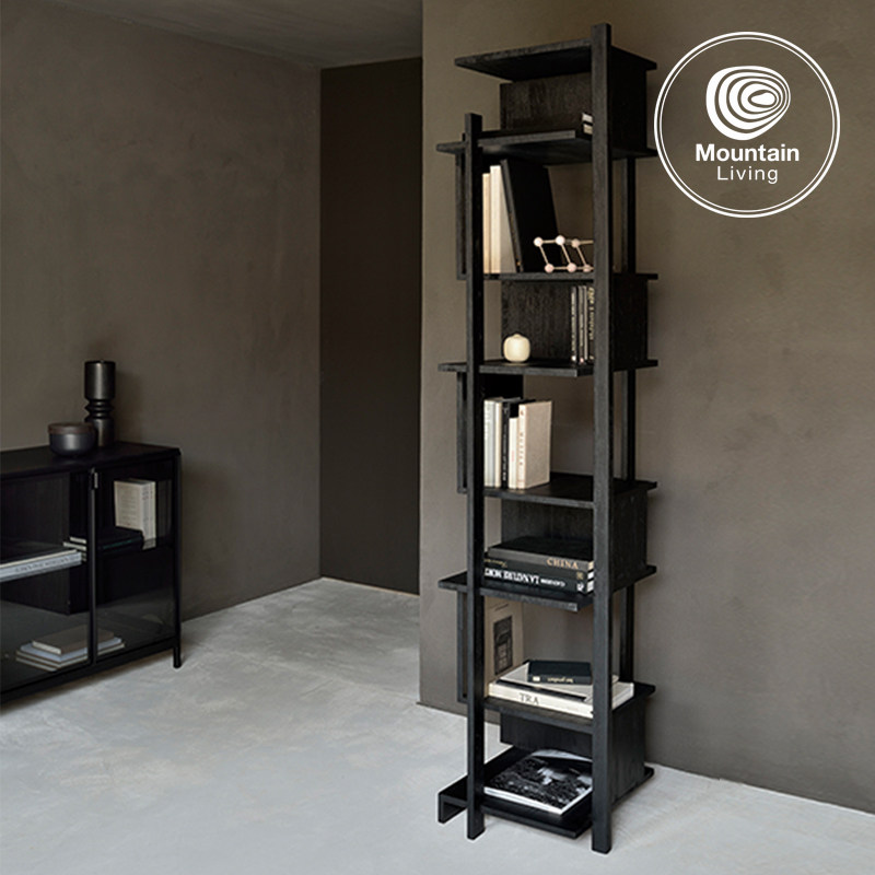 MountainLiving进口柚木家具实木书架客厅家具落地置物