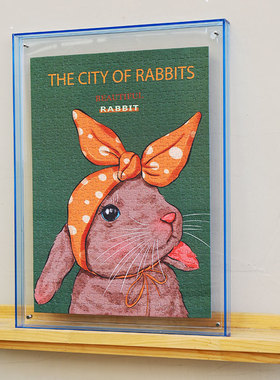 多彩炫彩高透亚克力拼图框50*70相框挂墙摆台简约现代装饰可定制