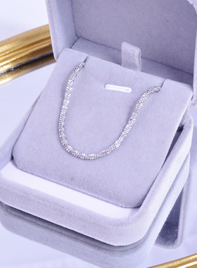 s925银满天星项圈项链女简约气质