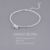 925纯银碎银子铃铛脚链女2024年新款 高级轻奢小众设计脚环ins刻字