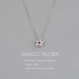 925纯银圣诞星星雪花项链女锁骨链气质高级轻奢2025新爆款ins刻字