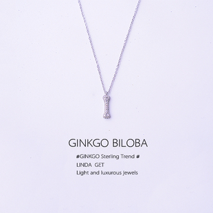 925纯银项链王一博同款骨头男简约个性女设计百搭小众ins冷淡风