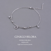 925纯银脚链女2023年新款 刻字 潮小众设计高级轻奢脚踝链脚环个性