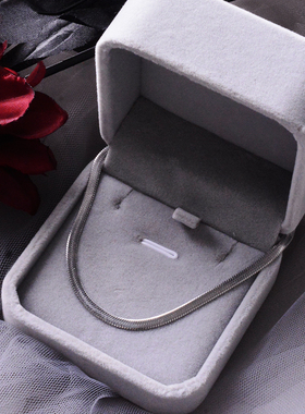 925纯银不褪色扁极简ins蛇骨项链