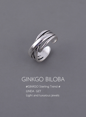 925纯银戒指时尚潮网红缠绕