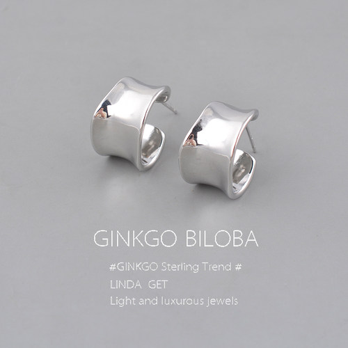925纯银耳钉极简高级经典设计耳饰小众简约百搭耳环高级轻奢气质