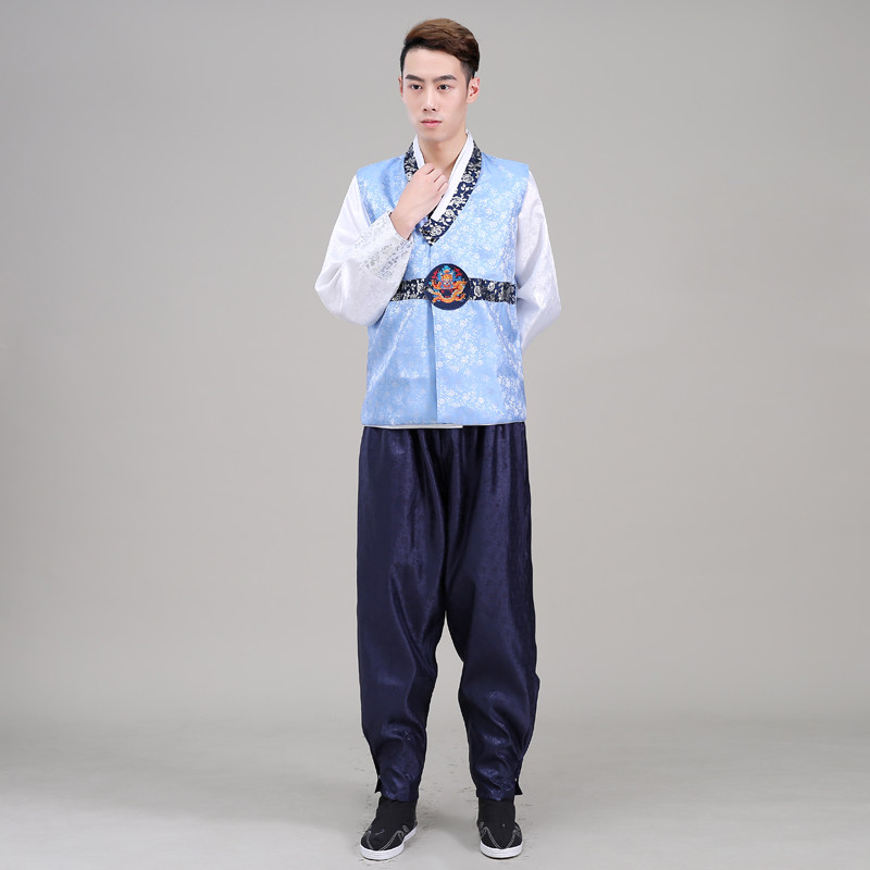 男韩服演出服礼服舞蹈韩国套装摄影大码服饰裙子传统古装写真服装