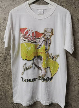 Aerosmith空中铁匠乐队布鲁斯摇滚风短袖T恤FOG美式质感痞帅半袖