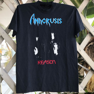 Anacrusis 鞭笞乐队周边vintage古着印花短袖美式oversize嘻哈T恤