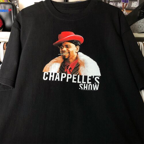 CHAPPELLE'S戴夫‘查佩尔人像vintage复古短袖男女重磅棉宽松T恤
