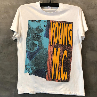 美潮人像vintage复古摇滚tee