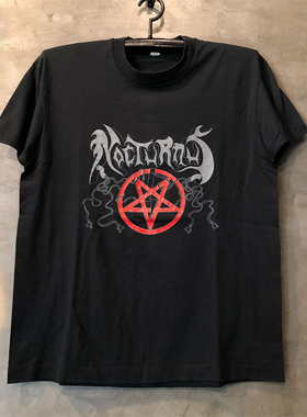 Nocturnus欧美摇滚金属乐队宽松潮流复古ins超火短袖T恤oversize