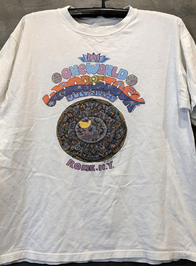 Woodstock伍德斯托克音乐节OS风重磅棉短袖ins超火街头质感T恤潮