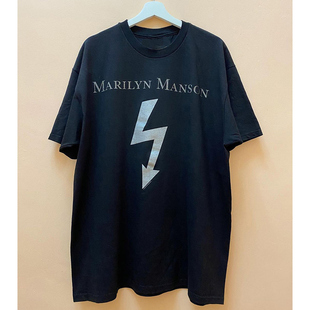 Marilyn Manson玛丽莲曼森摇滚乐队周边专辑封面T恤vintage短袖男