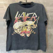 SLAYER激流金属乐队朋克摇滚风潮牌印花短袖 美式 vintage古着T恤潮