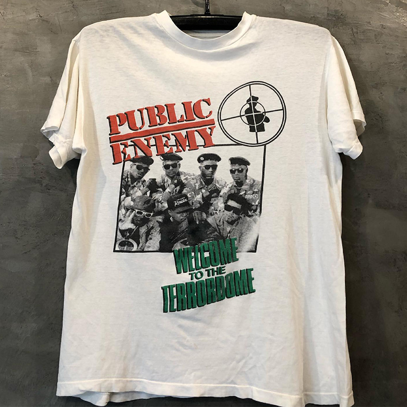 PublicEnemy街头说唱t恤vintage