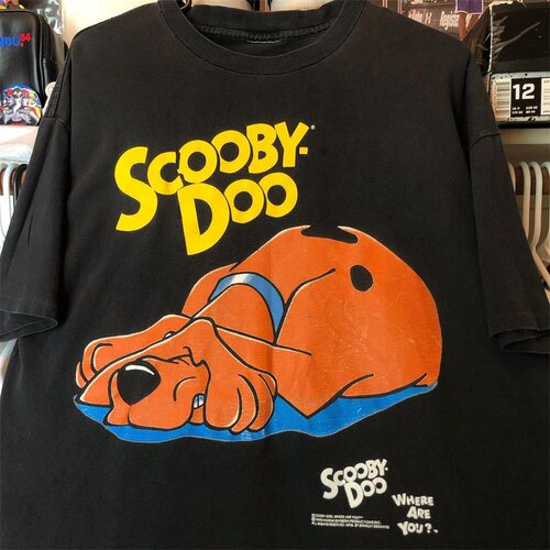 Scooby Doo史酷比狗狗卡通欧美怀旧卡通动漫短袖ins超火潮流T恤男