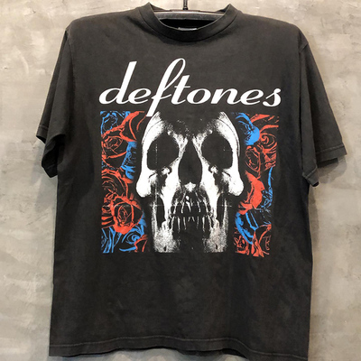 ins超火乐队宽松短袖T恤复古潮流