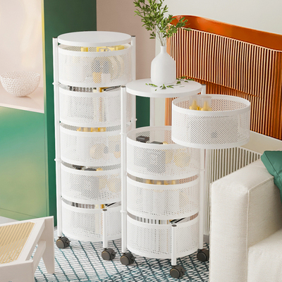 旋转置物架落地多层方形收纳柜厨房放蔬菜水果多功能菜篮子