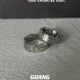 GUANG不褪色钛钢男生戒指嘻哈小众复古高级感食指戒男士 指环女潮