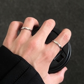 莫比乌斯素圈戒指男女小众设计高级感2024新款 爆款 开口可调节指环
