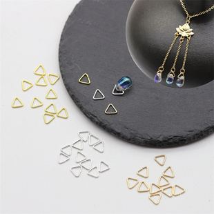 电泳保色纯铜0.7mm 6mm三角扣diy古风发簪步摇水滴吊坠材料