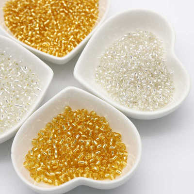 玻璃管银米珠diy发簪流苏材料