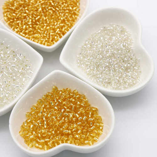 玻璃管银米珠diy发簪流苏材料