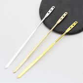 电泳保色150mm三孔扁簪diy古风发簪步摇主体材料饰品配件