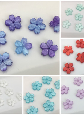 10个装 醋酸仿贝壳 12MM中孔樱花花瓣 古风发簪步摇材料