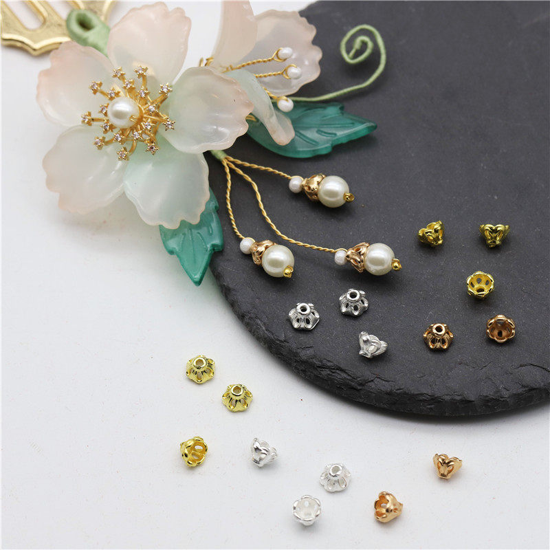50个价保色合金6mm缠枝珠托小帽子diy古风发簪步摇玉簪花材料,饰品/流行首饰/时尚饰品新,其他DIY饰品配件,淘宝优惠券,粉丝福利购,淘宝优惠卷