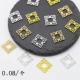 20个价保色合金15mm正方形古风发簪步摇流苏吊牌diy饰品配件材料