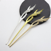 保色合金160mm天使之翼单簪主体古风发簪步摇盘发材料diy饰品配件