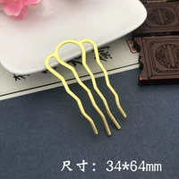 Чистая медь среднего размера, электрофорез с четырьмя зубами, имитация золота, 1 шт.