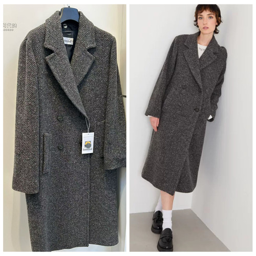 Weekend MaxMara意大利剪标店代购24秋冬灰色羊毛大衣女装CORINTO