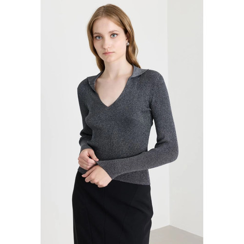 MaxMara studio意大利剪标店代购25秋冬常规修身V领针织衫ONDATA