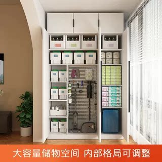 阳台储物柜高柜防晒防水一体靠墙大容量杂物深65cm收纳柜定制柜子图片