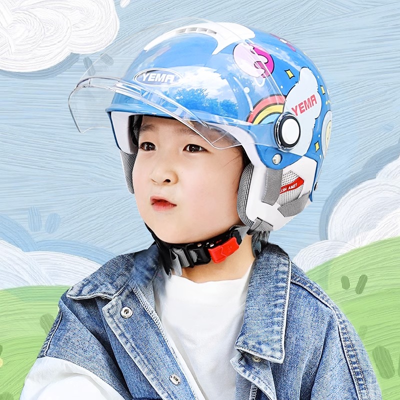 儿童头盔摩托车小孩通用野马半盔