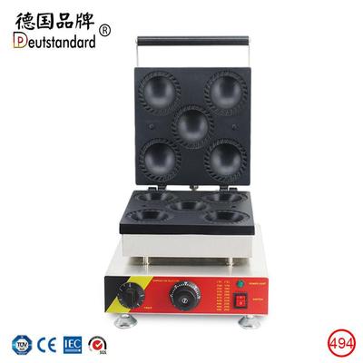 商用五孔指关节华夫饼牛肉封边馅饼机下午水果馅松饼设备电饼铛