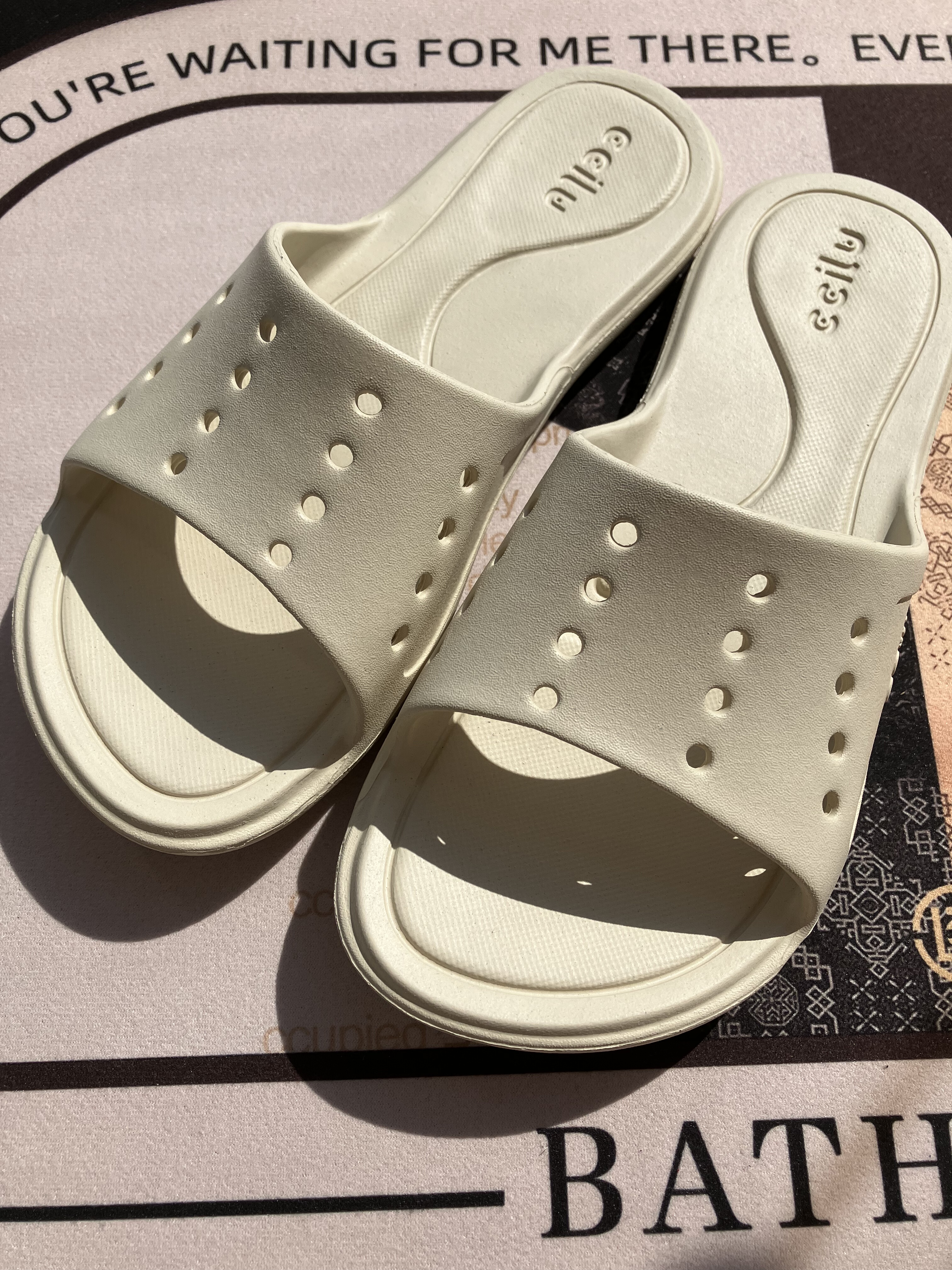 Ccilu驰男女防滑软底EVA一体洞洞鞋防水透气沙滩鞋凉鞋一字拖鞋,女鞋,一字拖,淘宝优惠券,粉丝福利购,淘宝优惠卷