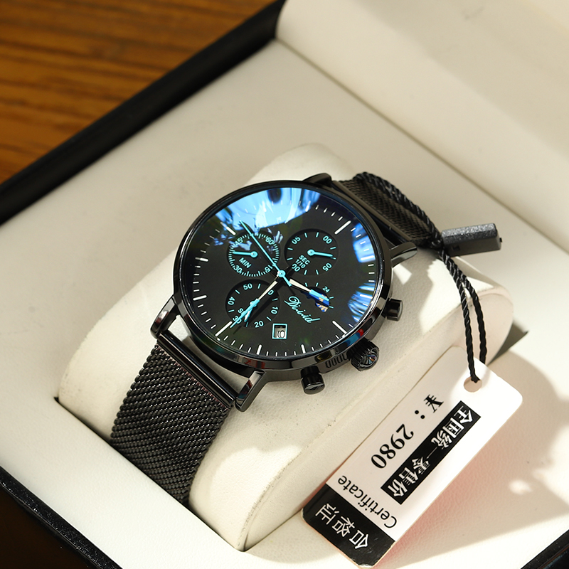 男士手表男款机械学生考试石英表防水中学生高中生电子表男生专用
