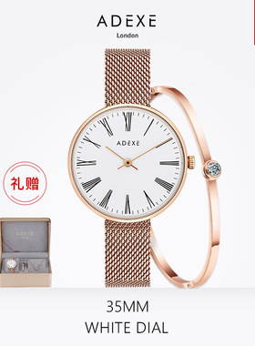 ADEXE英国手表女进口英伦时尚简约手表手镯礼盒INS网红小众手表DW