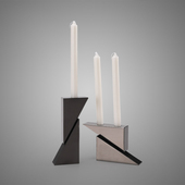 优质北欧现代轻奢客厅餐桌金属卧室样板书房烛台烛光晚餐浪漫摆件