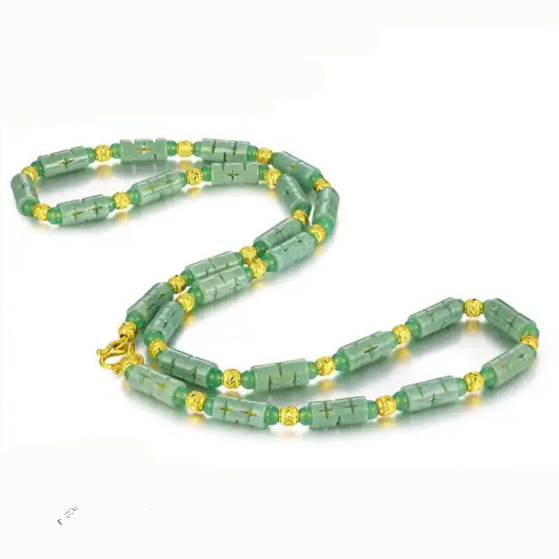 【天然翡翠项链】和田玉吊坠挂绳玉坠玉佩玉石项链绳子高端男女款